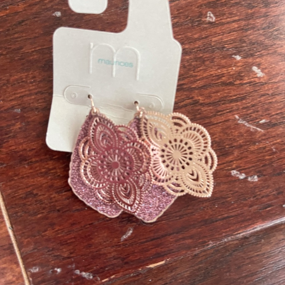 Pretty pink dangle earrings